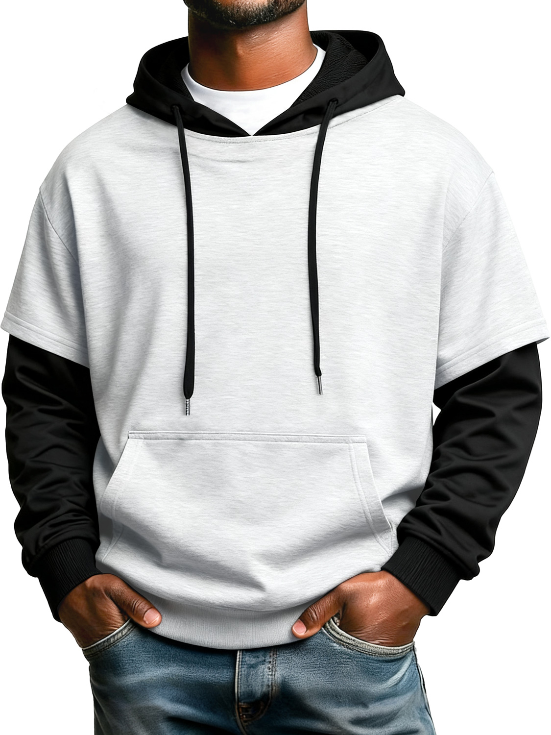 Zweiteiliger Herren-Freizeit-Kapuzenpullover-deurabatt