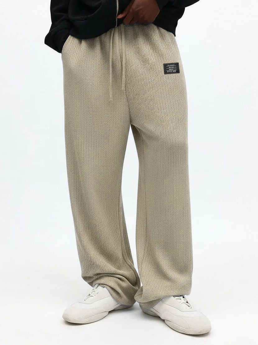 Lässige Herrenhose mit Stickerei und Logo-deurabatt