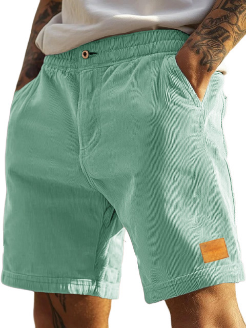 Herrenmode Shorts mit elastischem Bund und gesticktem Logo-ZierMode