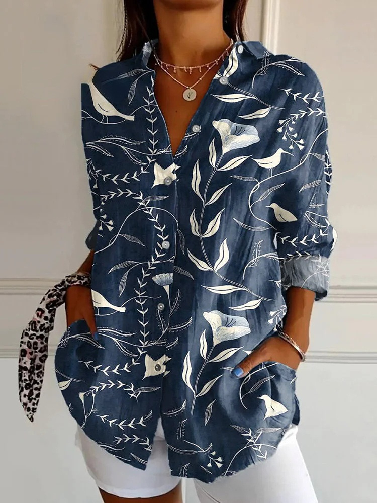 Stilvolle Bluse mit Blumenmuster