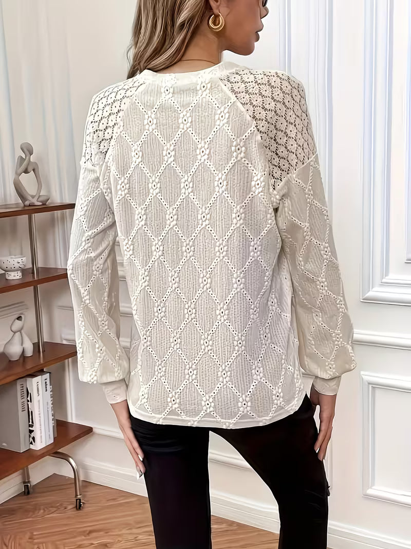 Bluse mit Muster und Langen Ärmeln