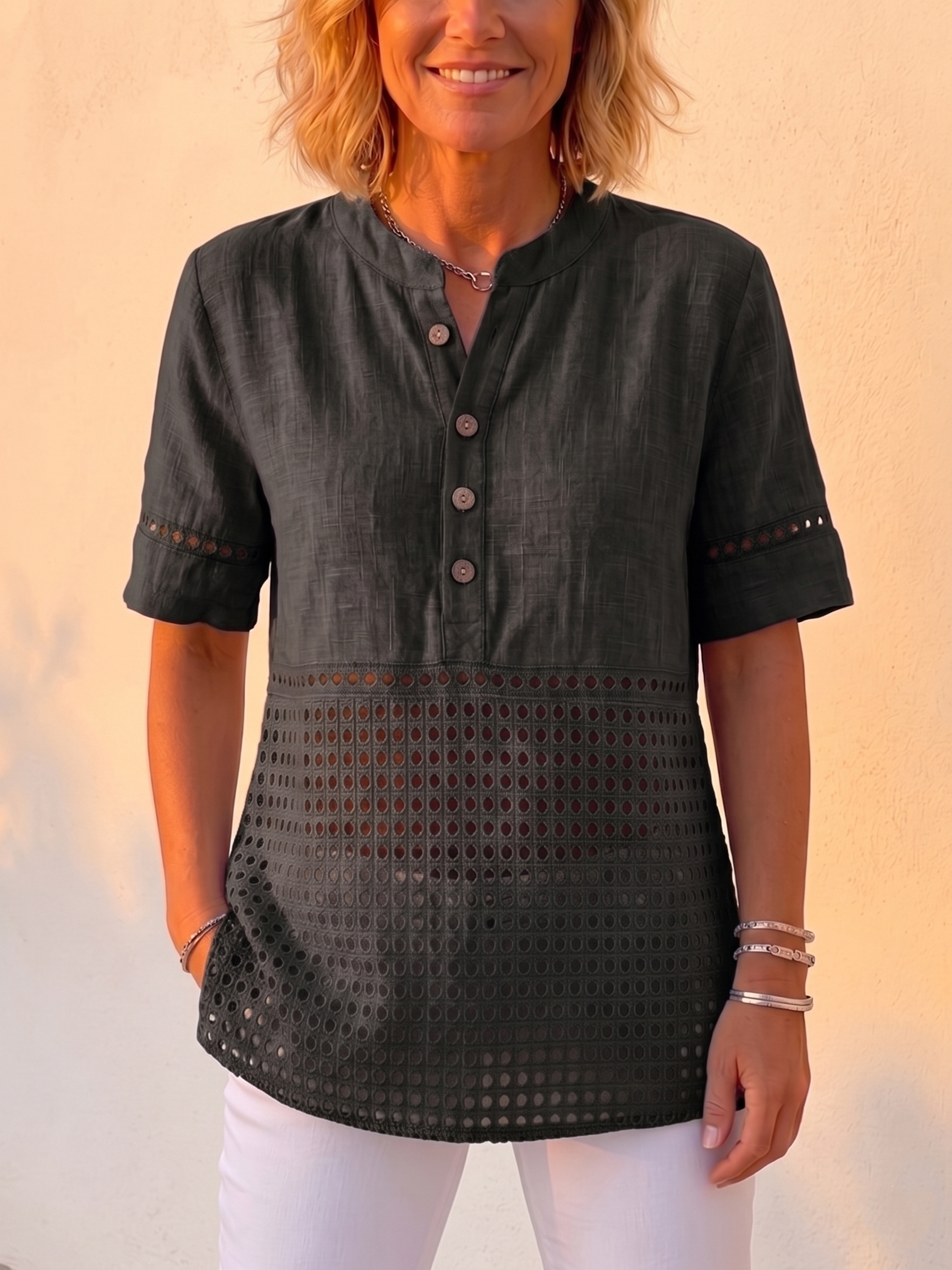 Leinen-Bluse mit Charme: Leicht, kühl, vielseitig-ZierMode