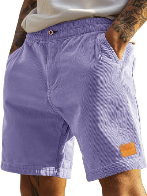 Herrenmode Shorts mit elastischem Bund und gesticktem Logo-ZierMode