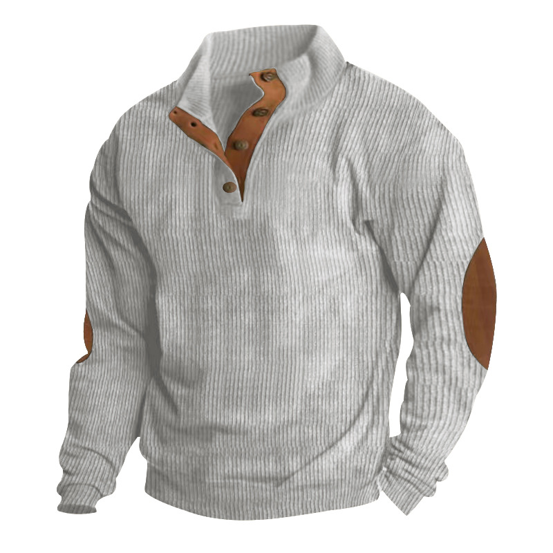 **Männlicher Outdoor Casual Stehkragen Langarm Sweatshirt**-deurabatt