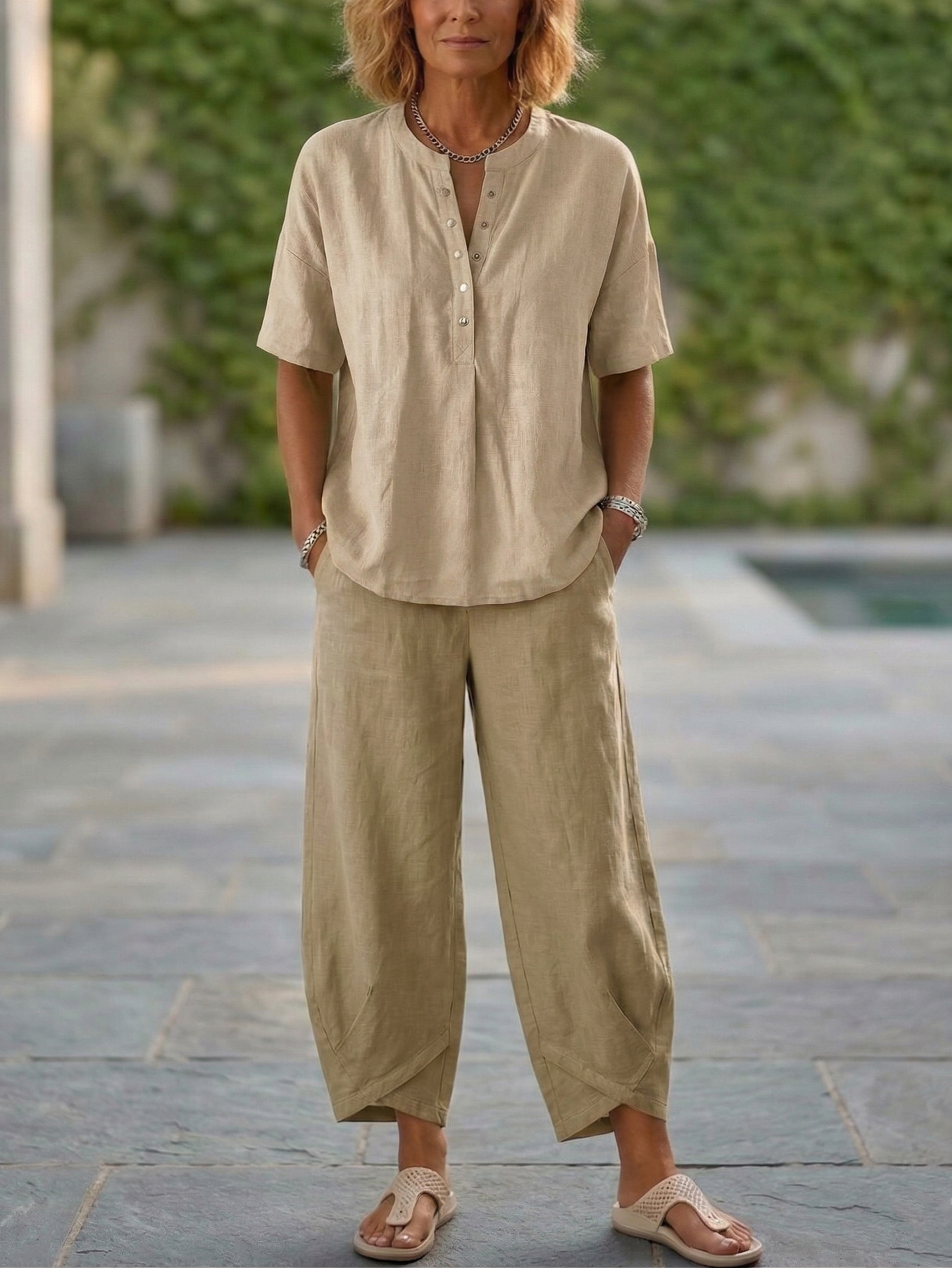 New Arrivals🔥 Cozy Loose-fit Cotton Linen Two-piece Set