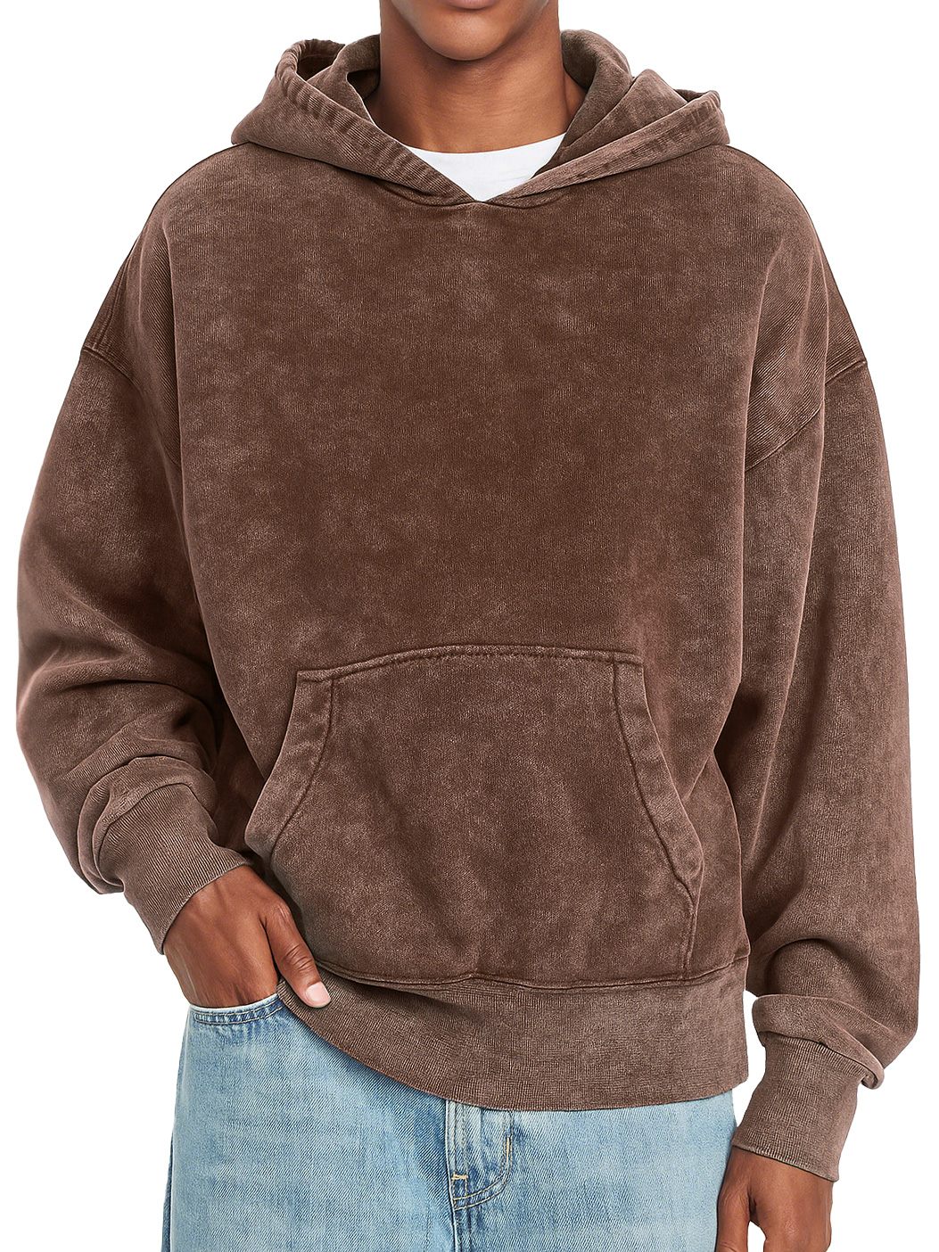 Herren Vintage 100% Baumwolle gewaschenen, abgenutzten, lässigen Kapuzenpullover-deurabatt