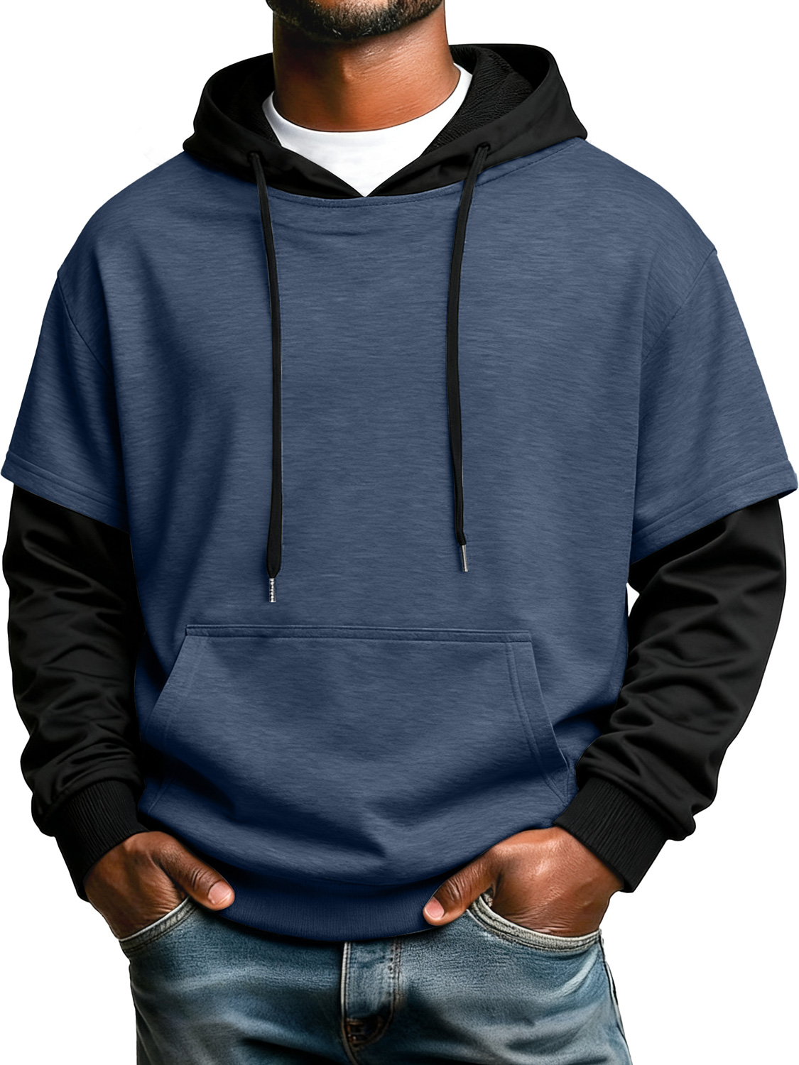 Zweiteiliger Herren-Freizeit-Kapuzenpullover-deurabatt