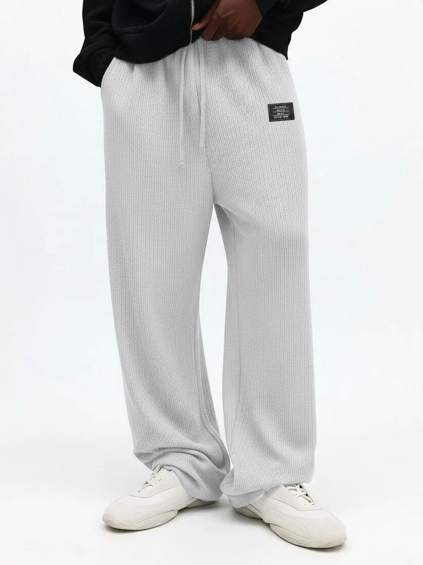 Lässige Herrenhose mit Stickerei und Logo-deurabatt