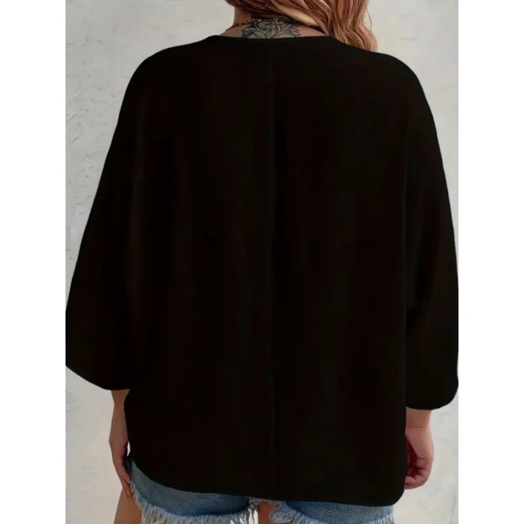 Elegantes V-Ring-Top mit Knöpfen