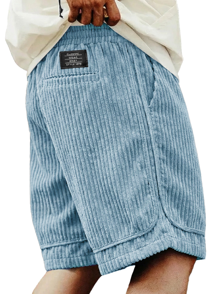 Retro-Freizeit-Shorts für Herren mit Taschen-ZierMode