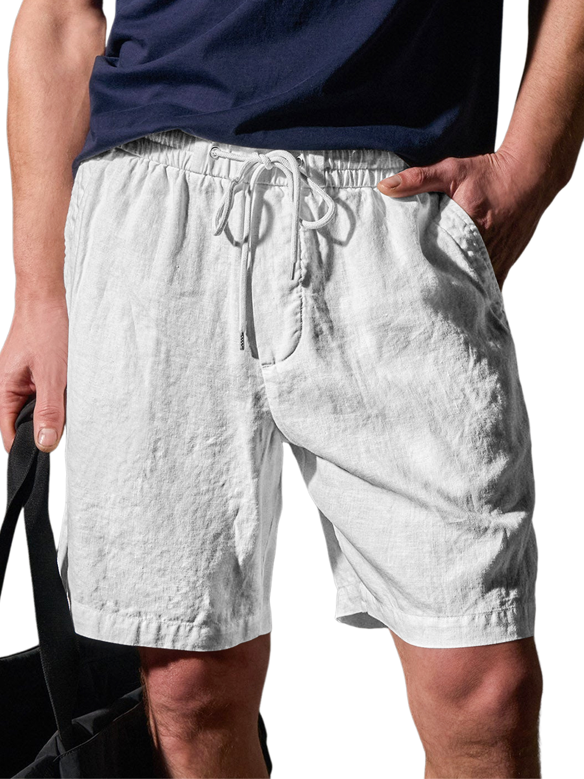 Herren Daily Comfort Elastischer Bund Freizeit Einfarbige Shorts-ZierMode