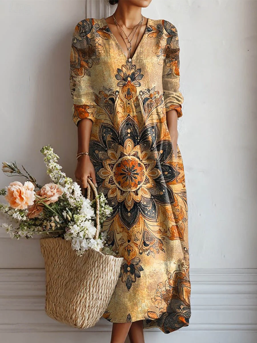 Künstlerisches Kleid mit entspannter Eleganz-ZierMode