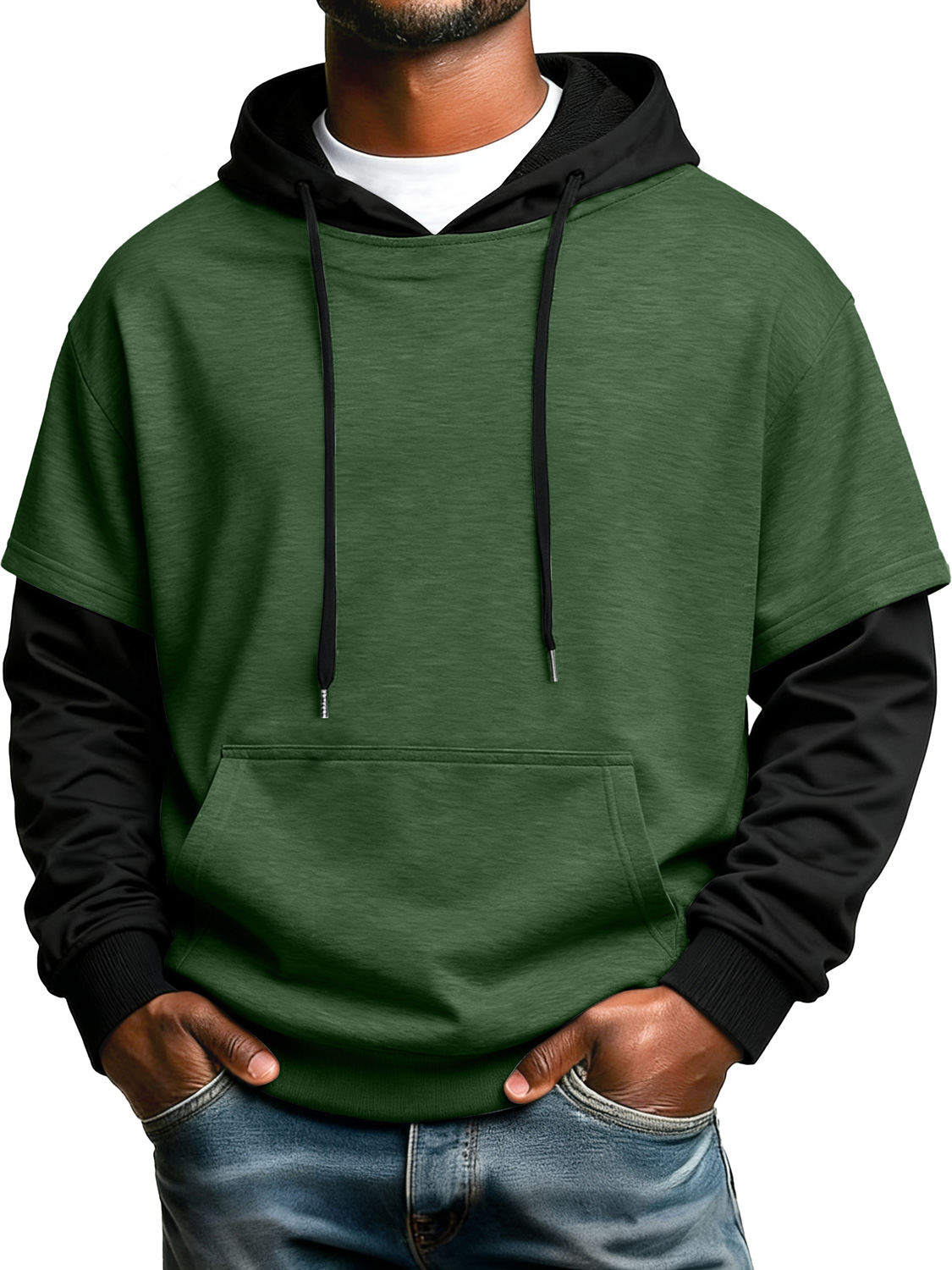 Zweiteiliger Herren-Freizeit-Kapuzenpullover-deurabatt