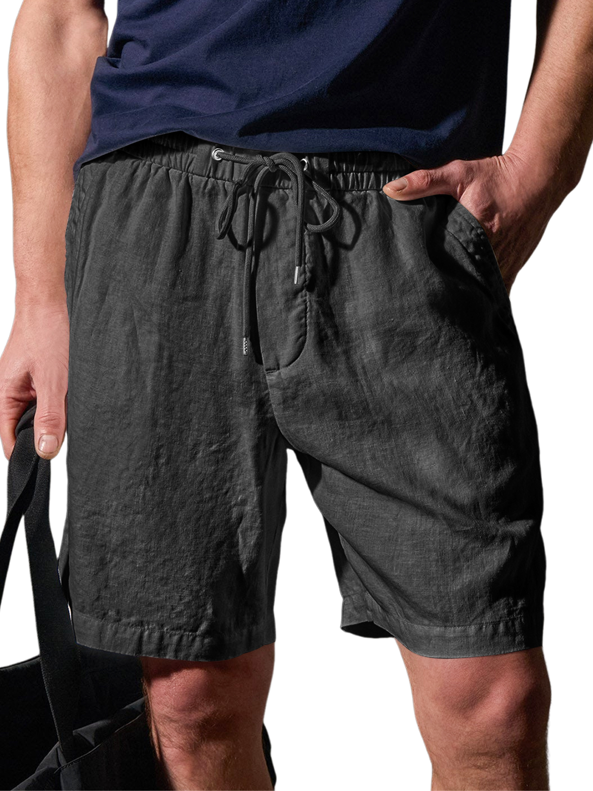 Herren Daily Comfort Elastischer Bund Freizeit Einfarbige Shorts-ZierMode