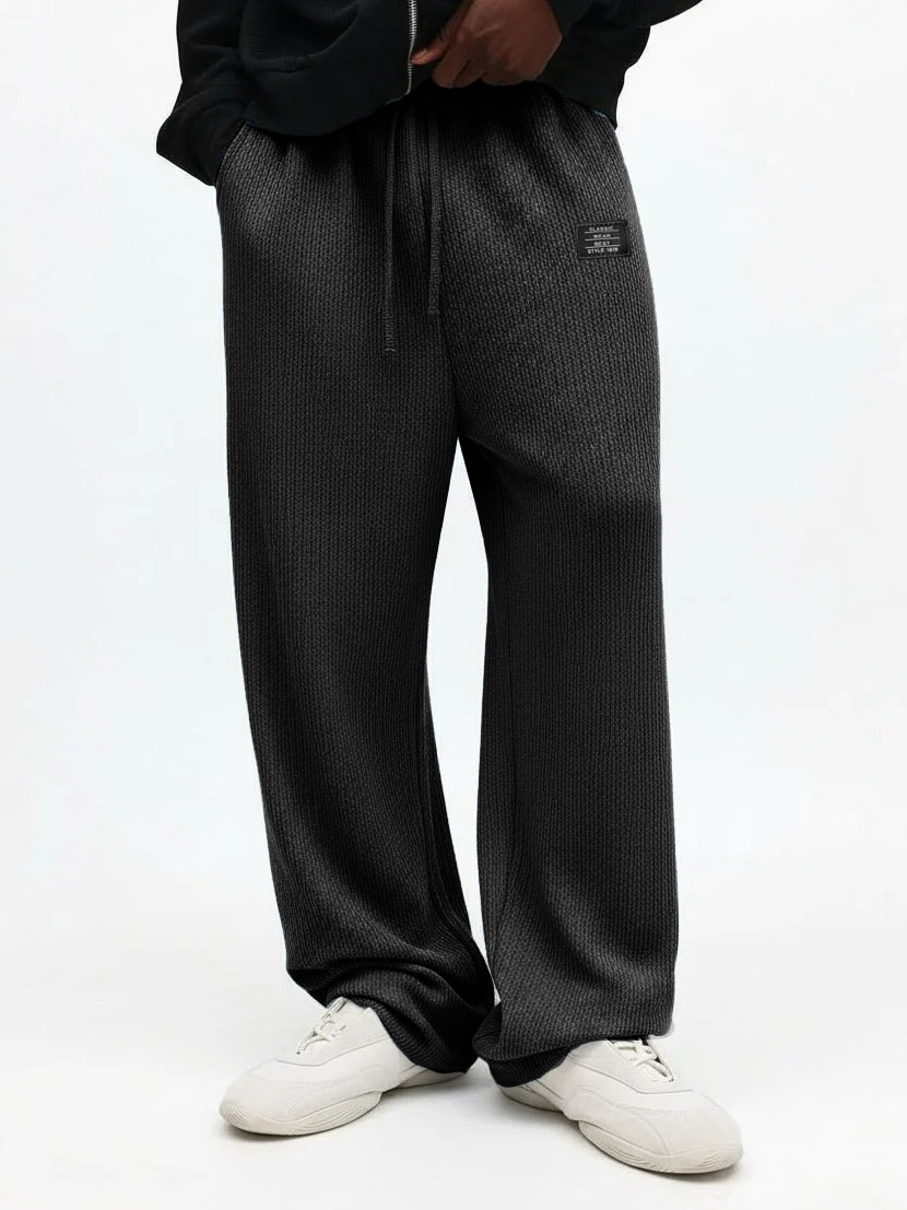 Lässige Herrenhose mit Stickerei und Logo-deurabatt