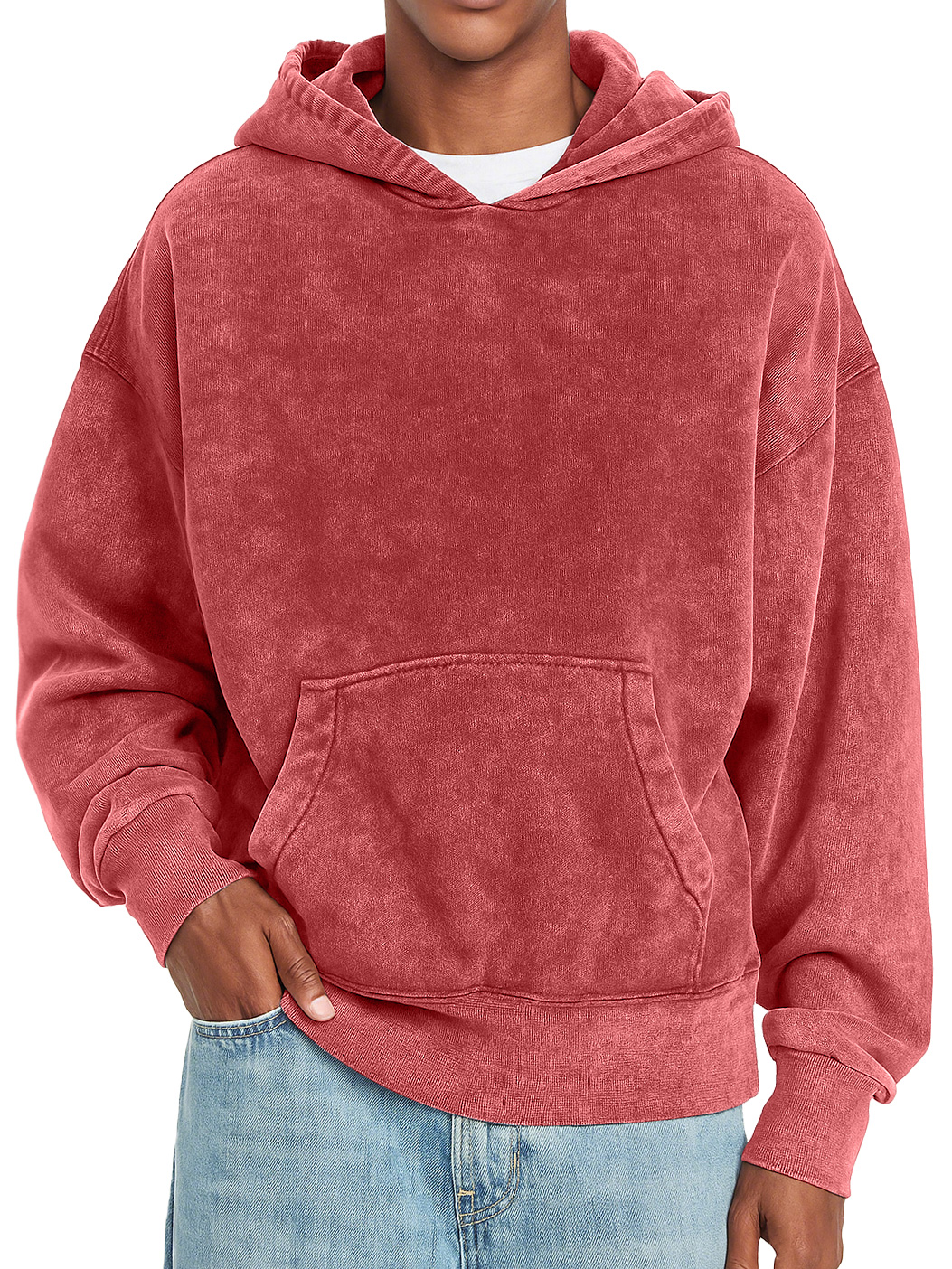 Herren Vintage 100% Baumwolle gewaschenen, abgenutzten, lässigen Kapuzenpullover-deurabatt