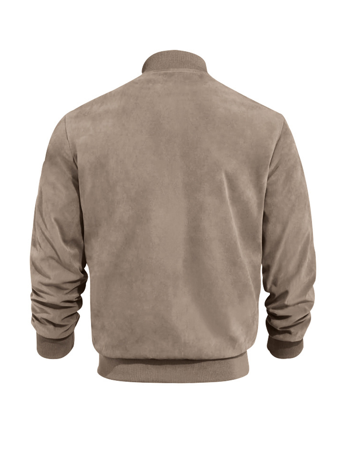 Schlichte Herren-Freizeitjacke aus Wildleder mit Reißverschluss-deurabatt