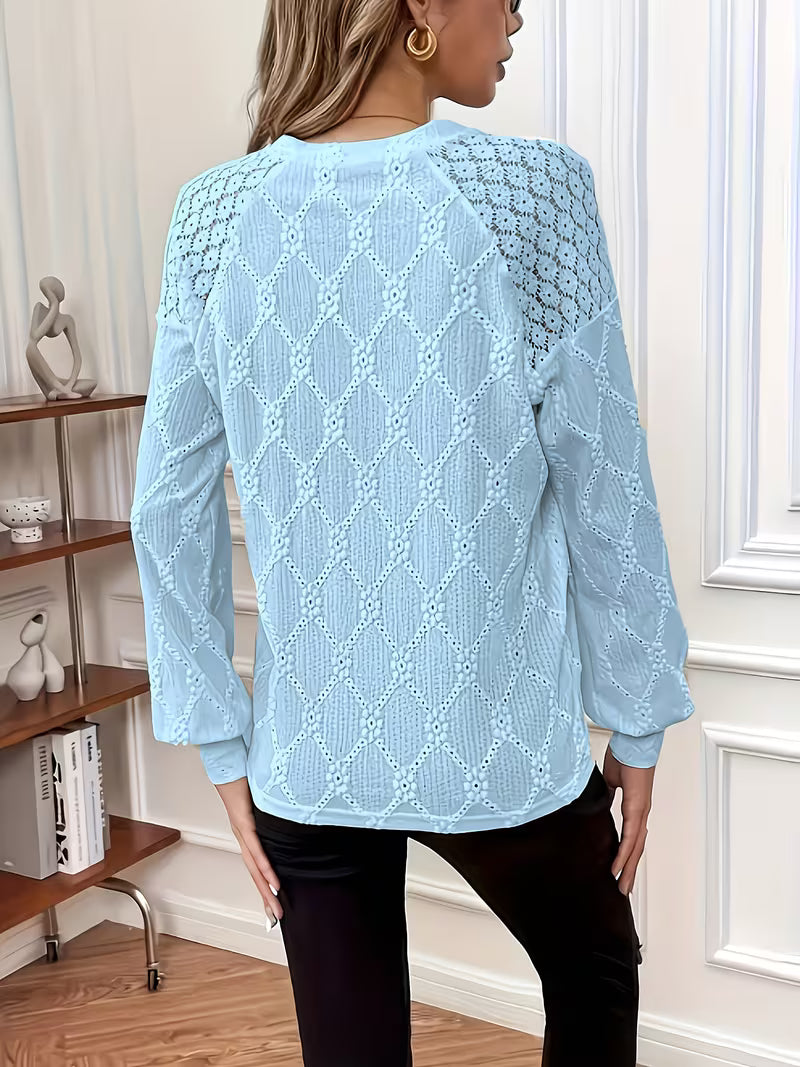 Bluse mit Muster und Langen Ärmeln