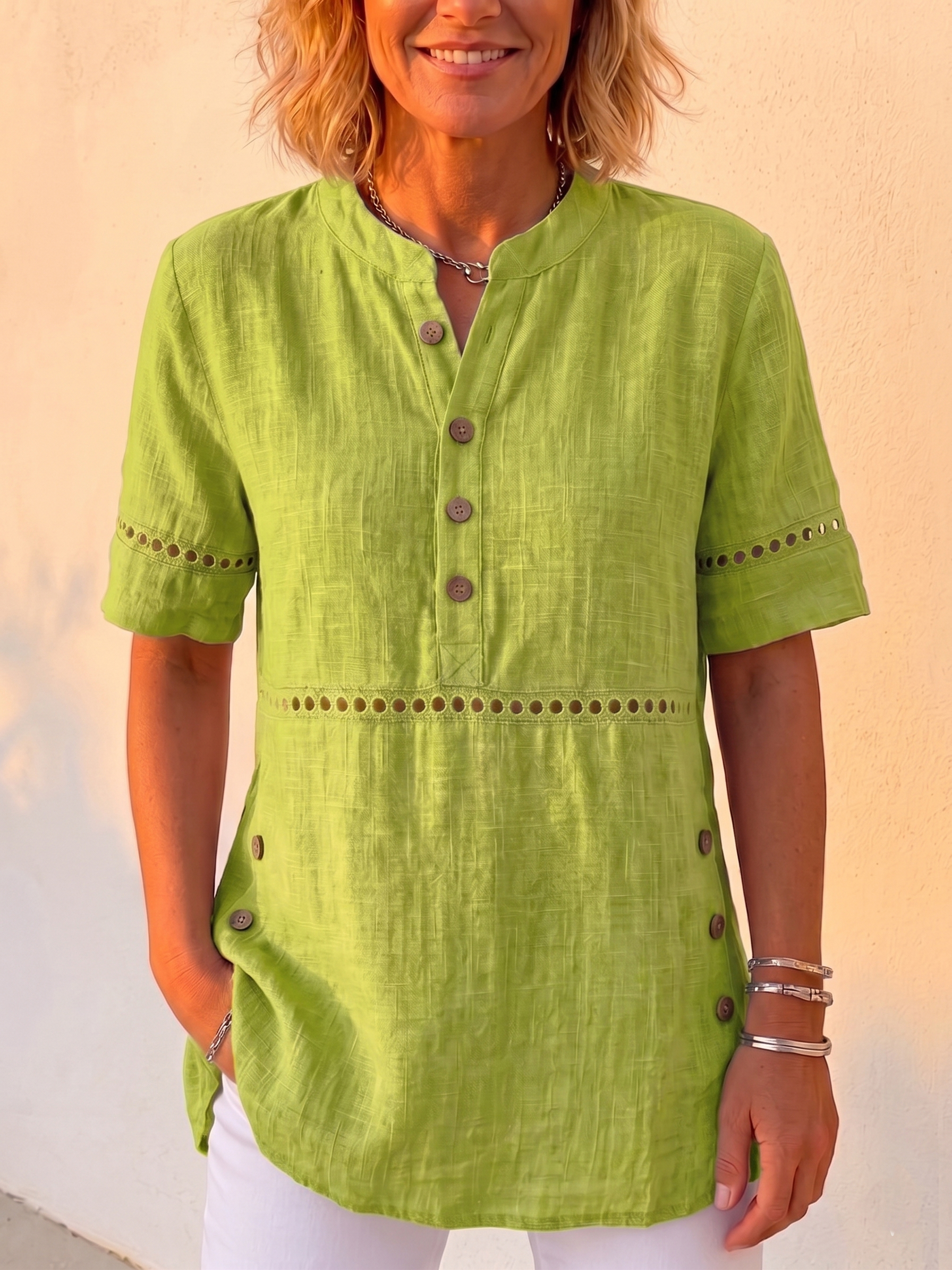 Leinen-Bluse mit Charme: Leicht, kühl, vielseitig-ZierMode