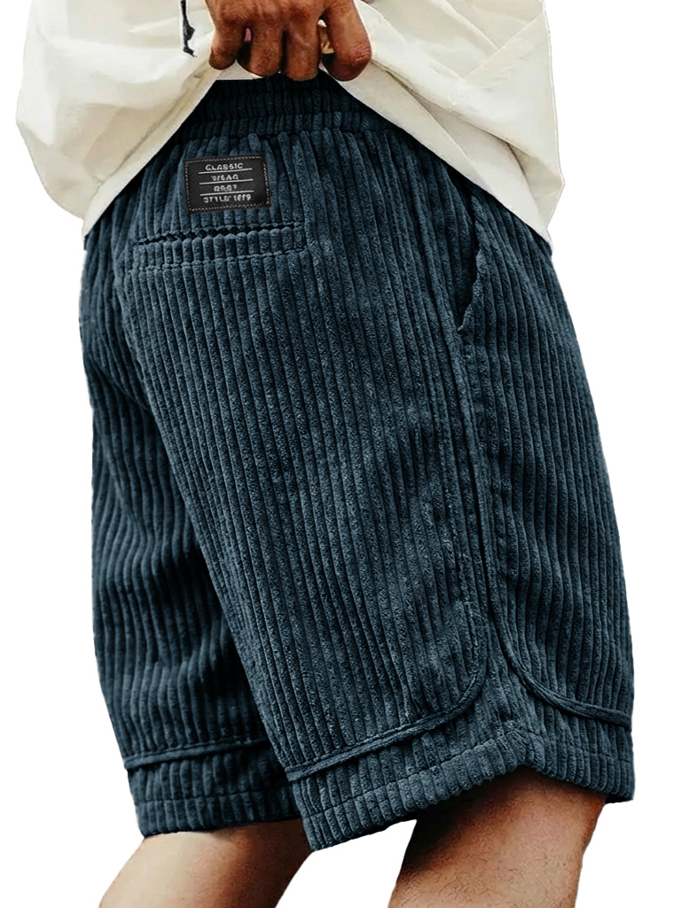 Retro-Freizeit-Shorts für Herren mit Taschen-ZierMode