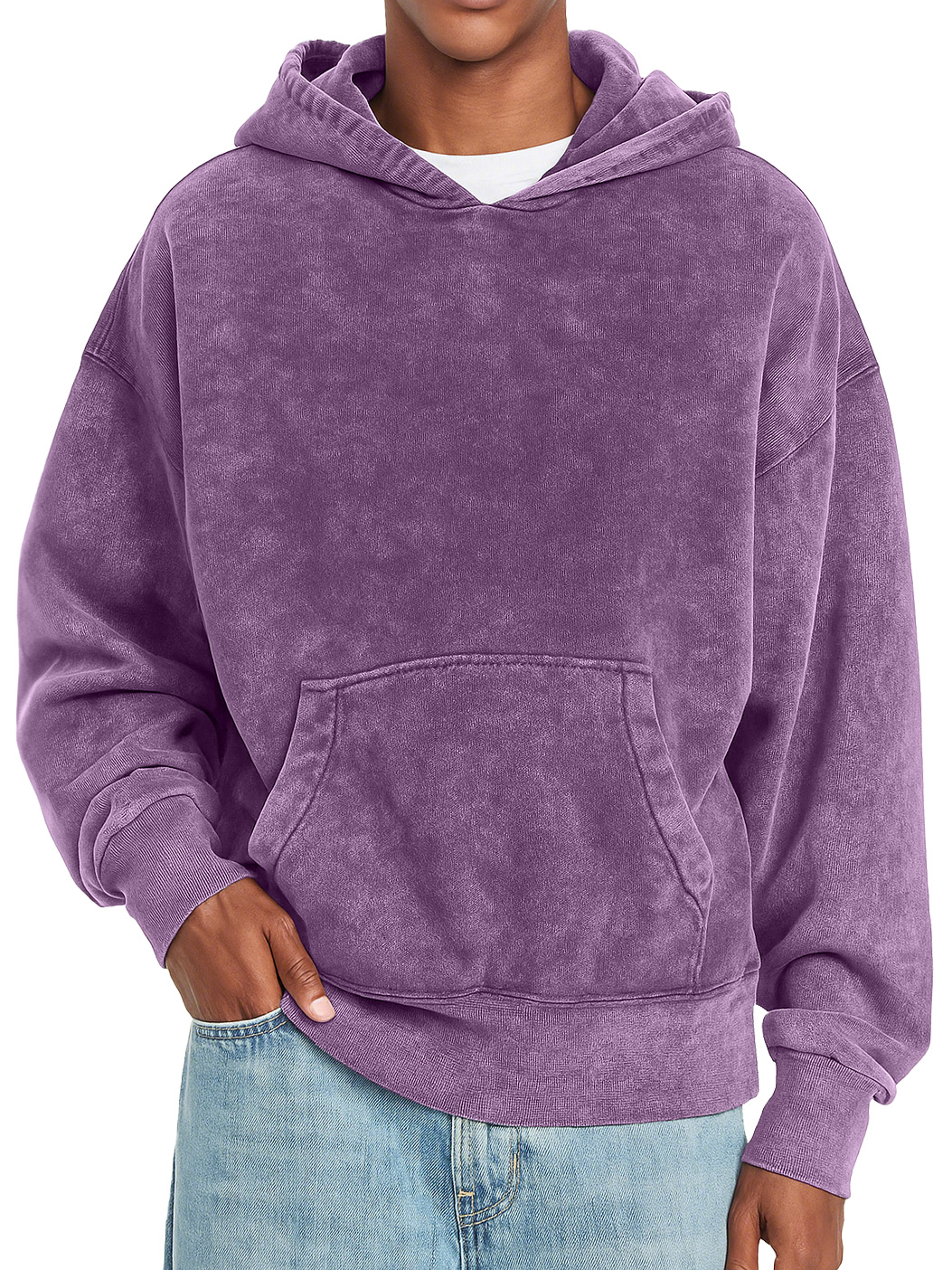 Herren Vintage 100% Baumwolle gewaschenen, abgenutzten, lässigen Kapuzenpullover-deurabatt