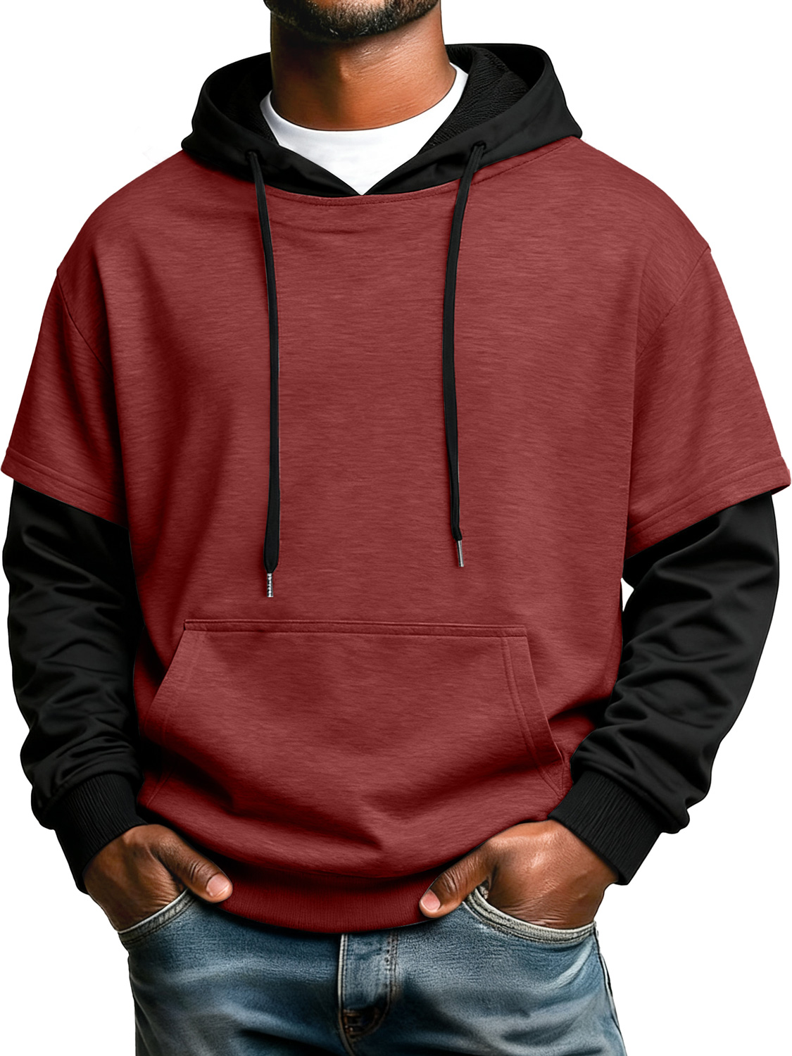 Zweiteiliger Herren-Freizeit-Kapuzenpullover-deurabatt