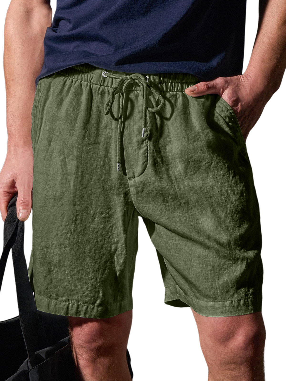 Herren Daily Comfort Elastischer Bund Freizeit Einfarbige Shorts-ZierMode