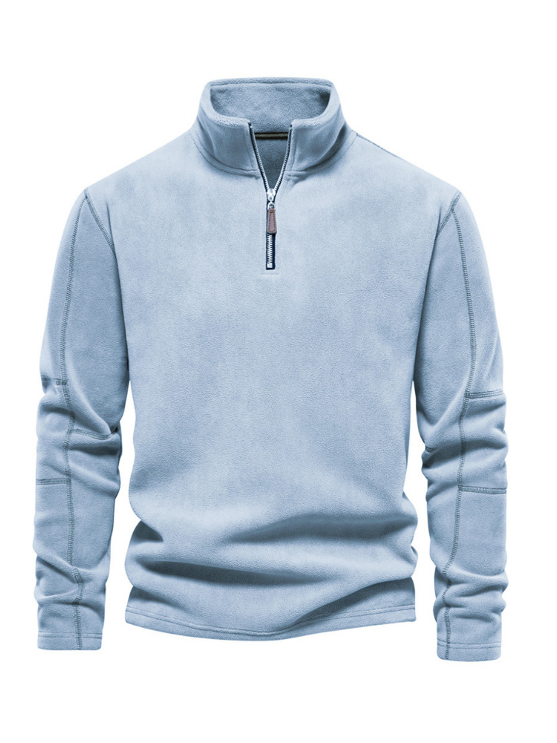 Herrenmode Polar Fleece Stehkragen Reißverschluss Freizeit Sweatshirt-deurabatt