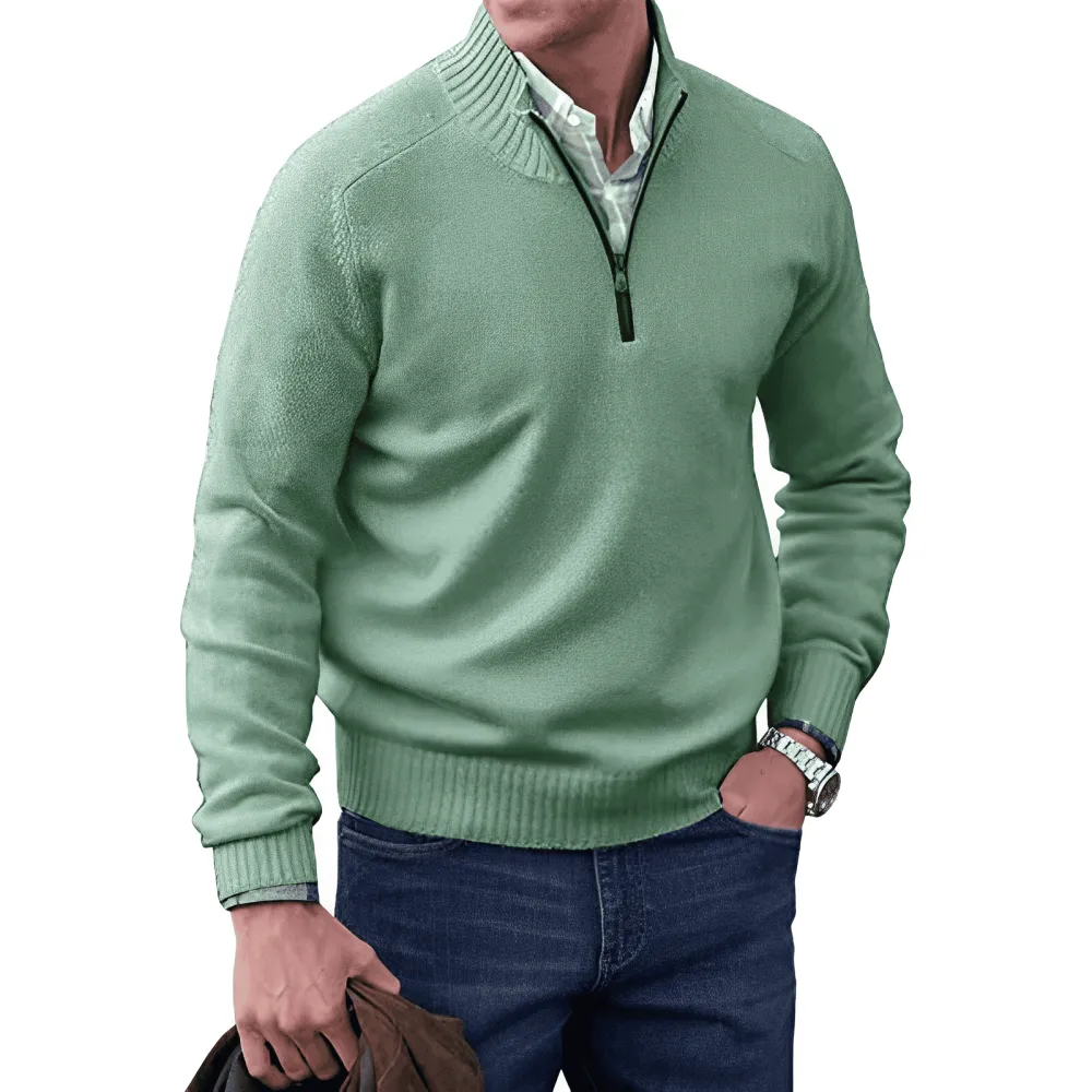 Eleganter Pullover mit Reißverschluss-deurabatt