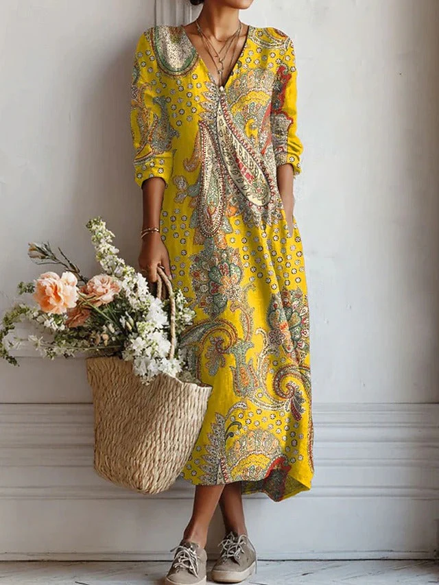 Künstlerisches Kleid mit entspannter Eleganz-ZierMode