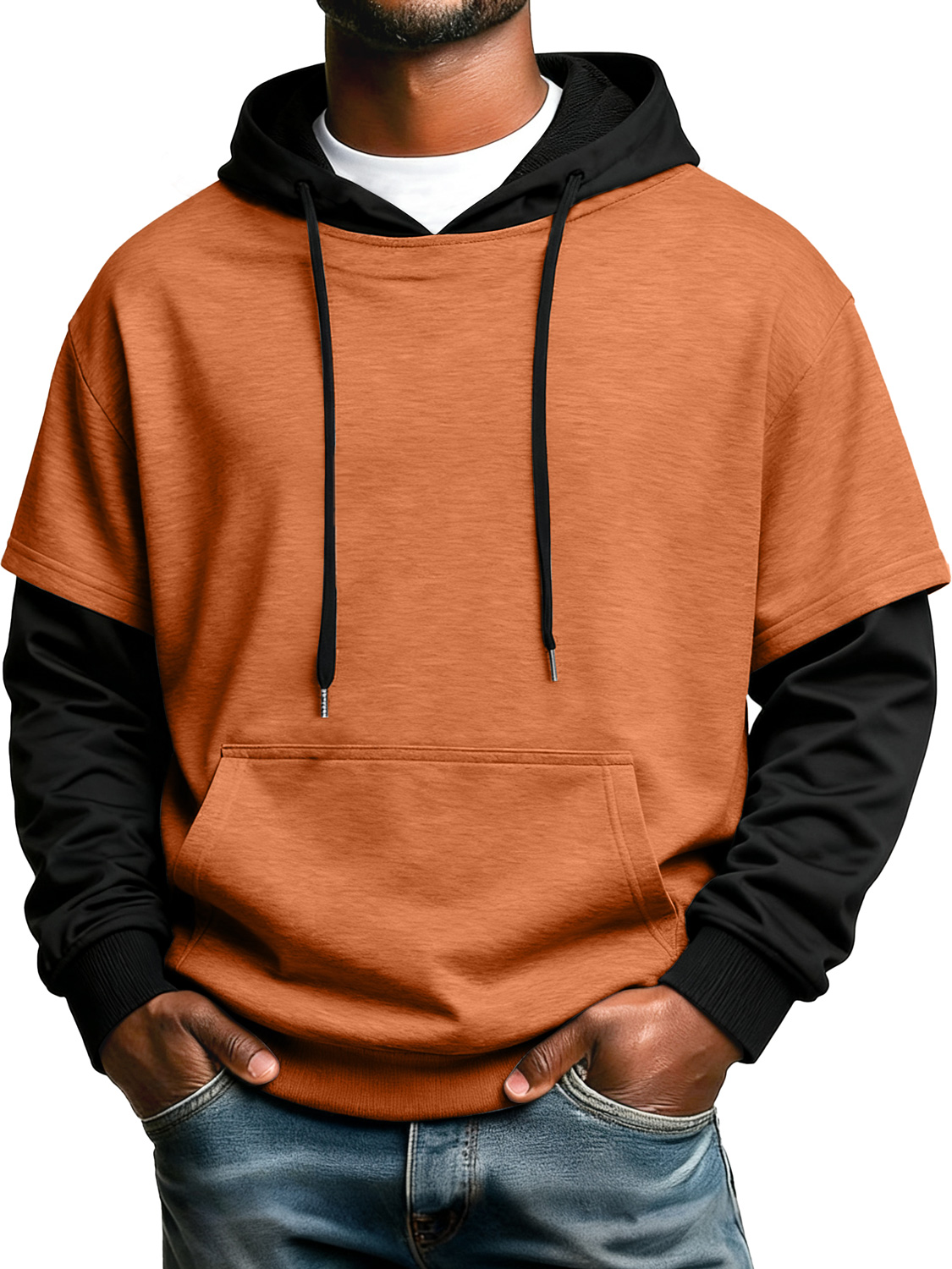 Zweiteiliger Herren-Freizeit-Kapuzenpullover-deurabatt