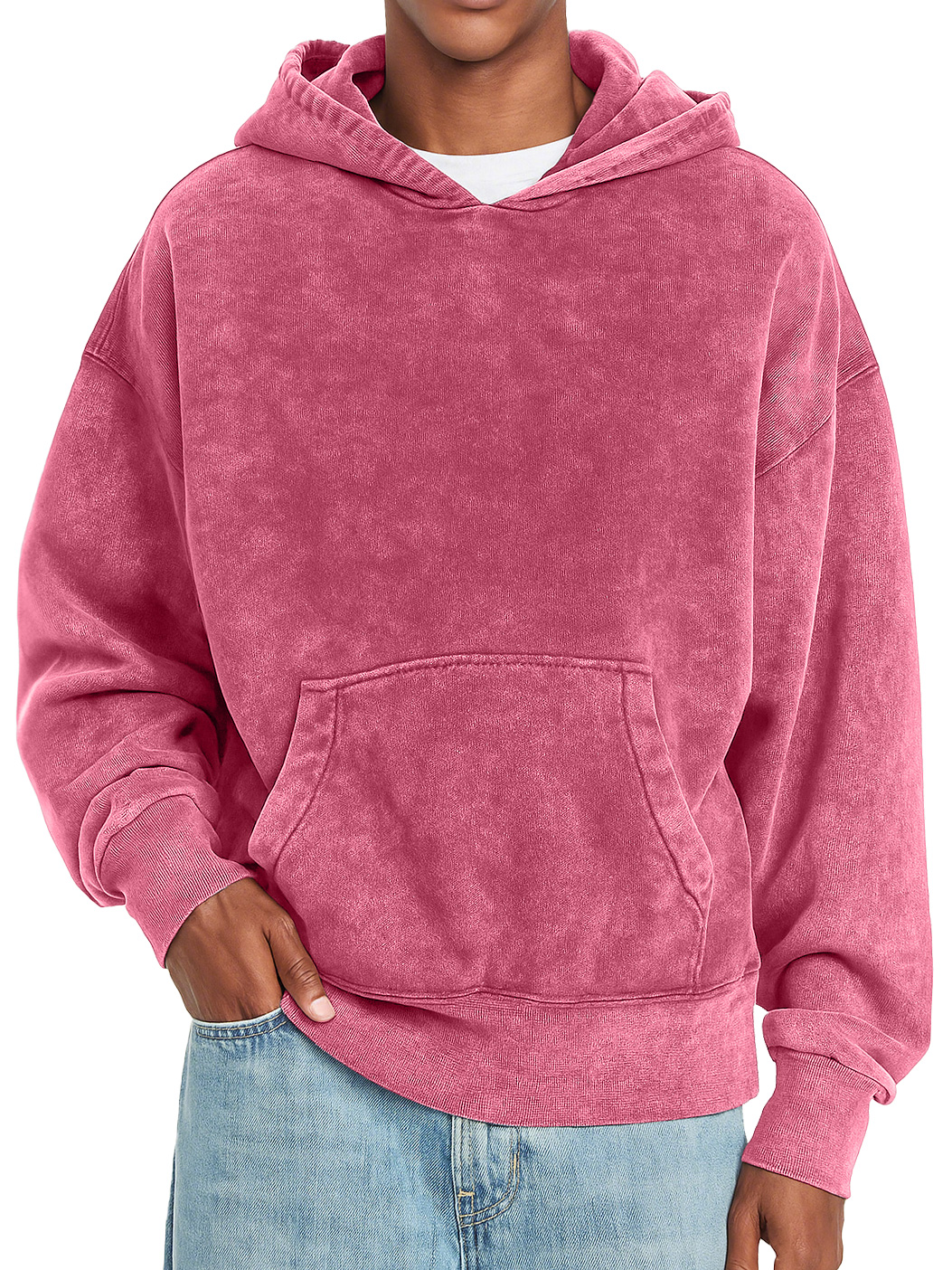 Herren Vintage 100% Baumwolle gewaschenen, abgenutzten, lässigen Kapuzenpullover-deurabatt