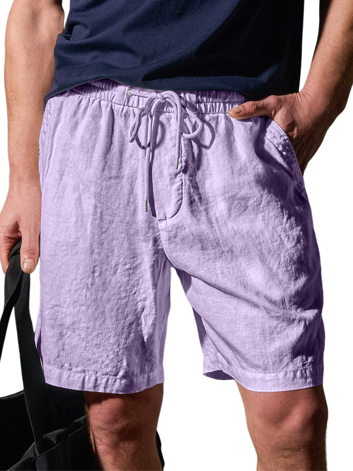 Herren Daily Comfort Elastischer Bund Freizeit Einfarbige Shorts-ZierMode