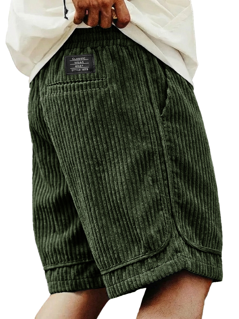 Retro-Freizeit-Shorts für Herren mit Taschen-ZierMode