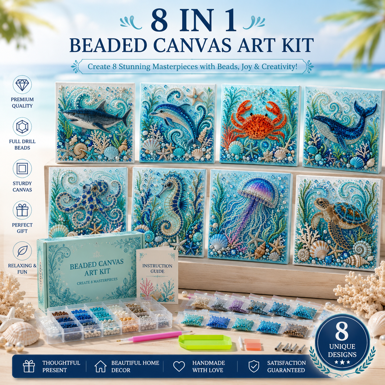 🔥 Letzter Tag – 49 % RABATT – 🌊✨ Ozean-Themen Perlkunst-DIY-Set