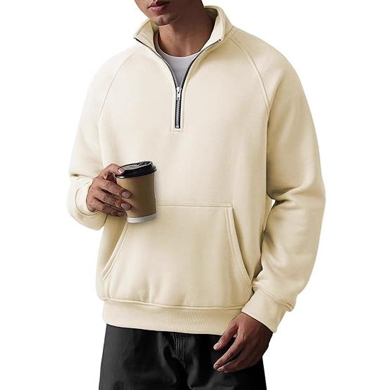 Früher Black Friday 50% Rabatt! - Herren Retro Halb-Reißverschluss Taschen Sweatshirt-deurabatt