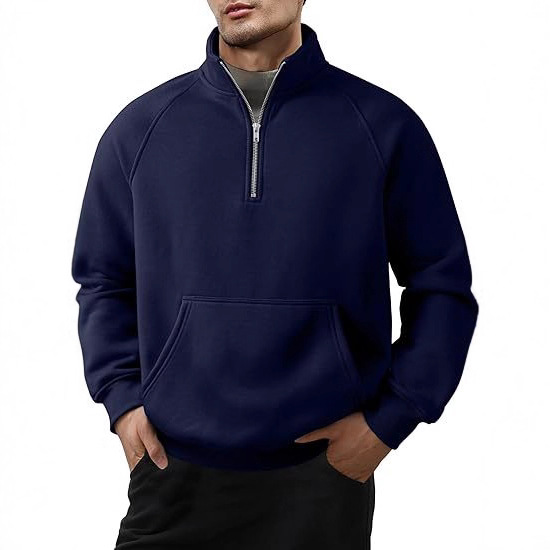 Früher Black Friday 50% Rabatt! - Herren Retro Halb-Reißverschluss Taschen Sweatshirt-deurabatt