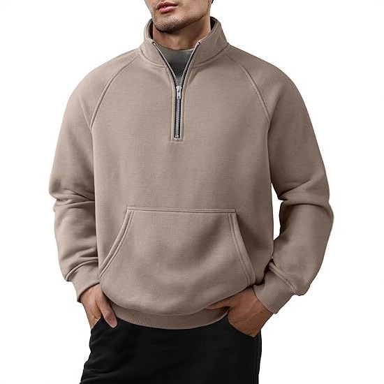Früher Black Friday 50% Rabatt! - Herren Retro Halb-Reißverschluss Taschen Sweatshirt-deurabatt