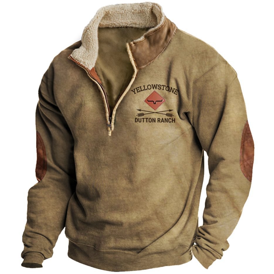 Herren Vintage Western Cowboy Sweatshirt-deurabatt