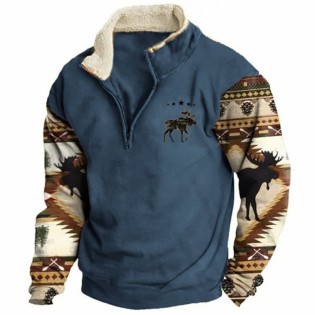 Herren Vintage Western Cowboy Sweatshirt-deurabatt