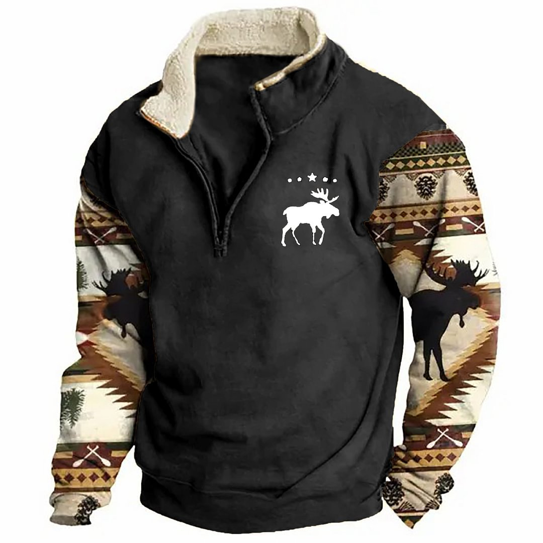 Herren Vintage Western Cowboy Sweatshirt-deurabatt