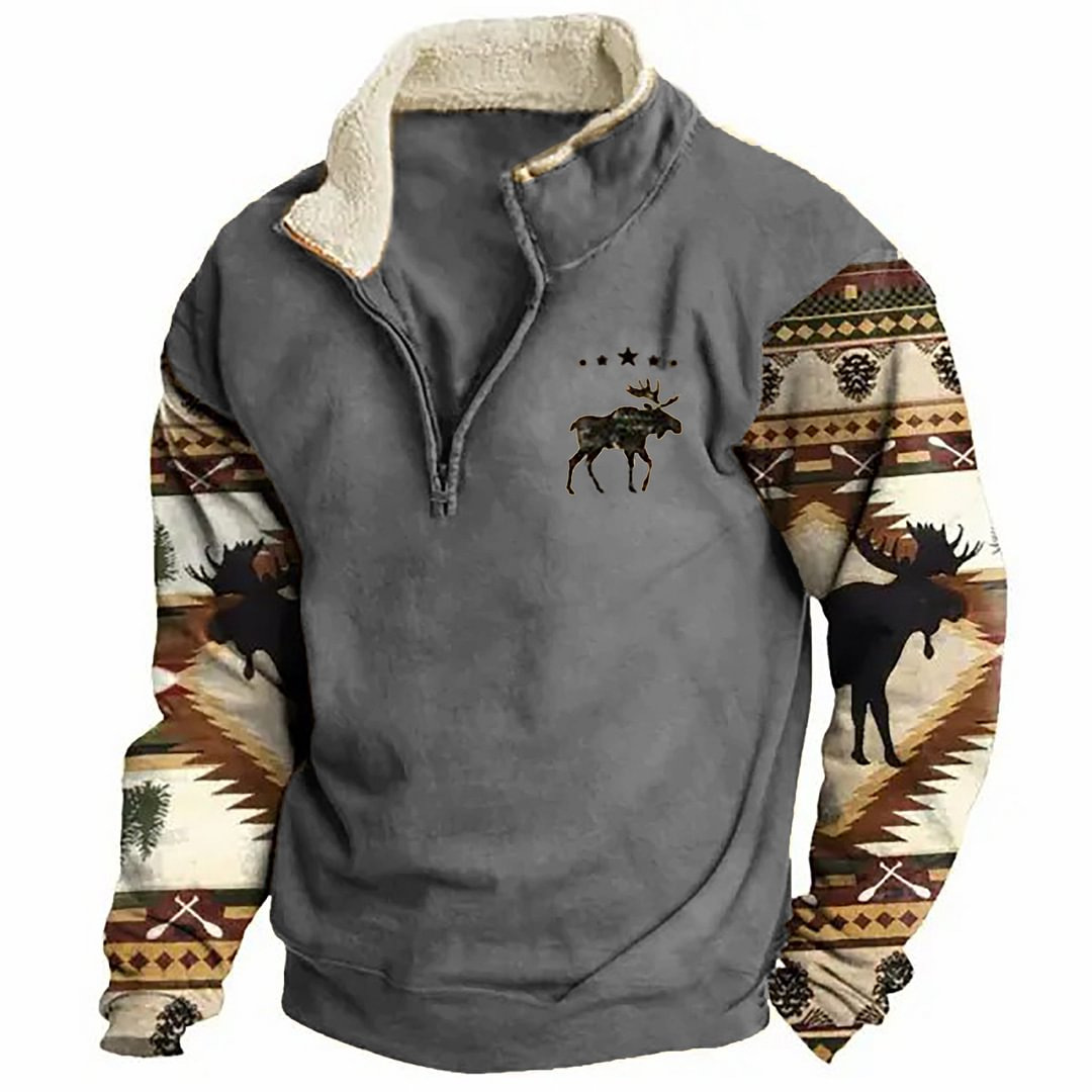 Herren Vintage Western Cowboy Sweatshirt-deurabatt