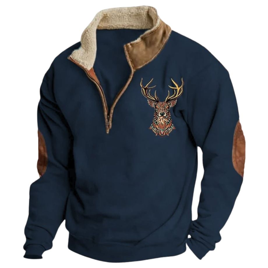 Herren Vintage Western Cowboy Sweatshirt-deurabatt