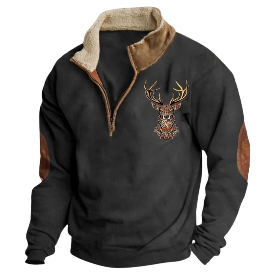 Herren Vintage Western Cowboy Sweatshirt-deurabatt