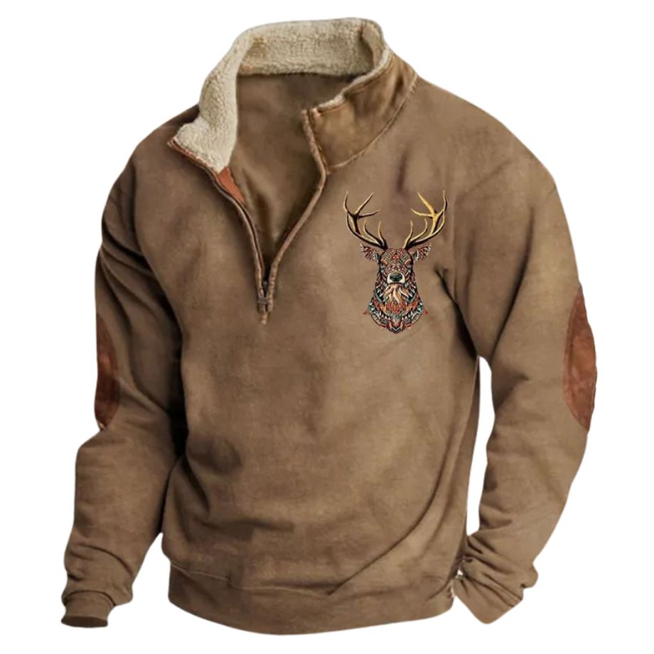 Herren Vintage Western Cowboy Sweatshirt-deurabatt