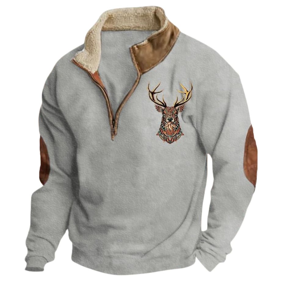 Herren Vintage Western Cowboy Sweatshirt-deurabatt