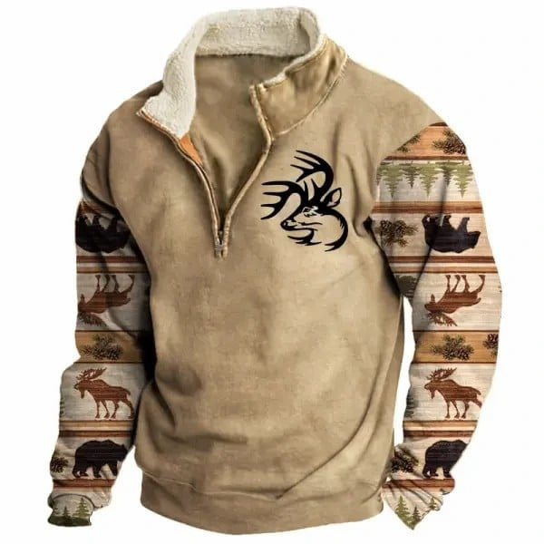 Herren Vintage Western Cowboy Sweatshirt-deurabatt