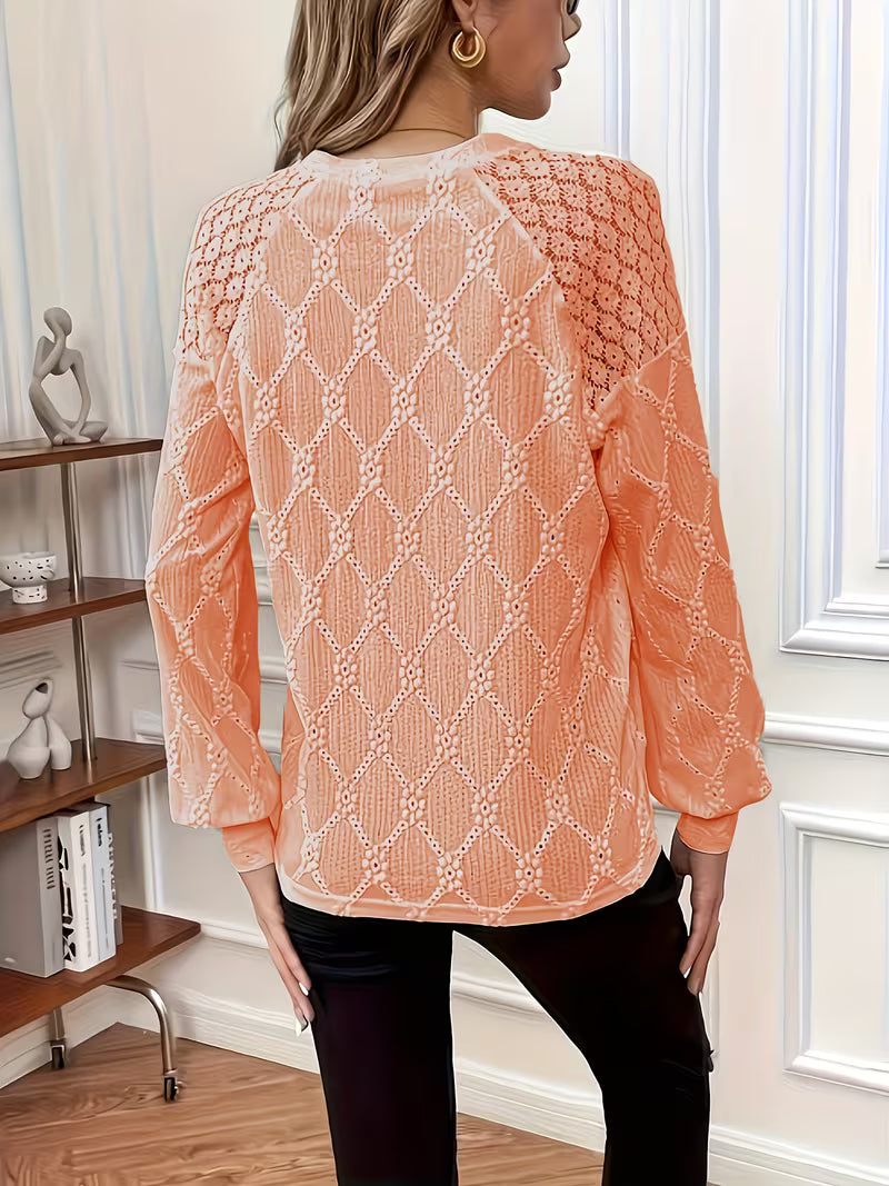 Bluse mit Muster und Langen Ärmeln