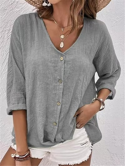 🔥 Locker geschnittener Damen-Pullover mit V-Ausschnitt