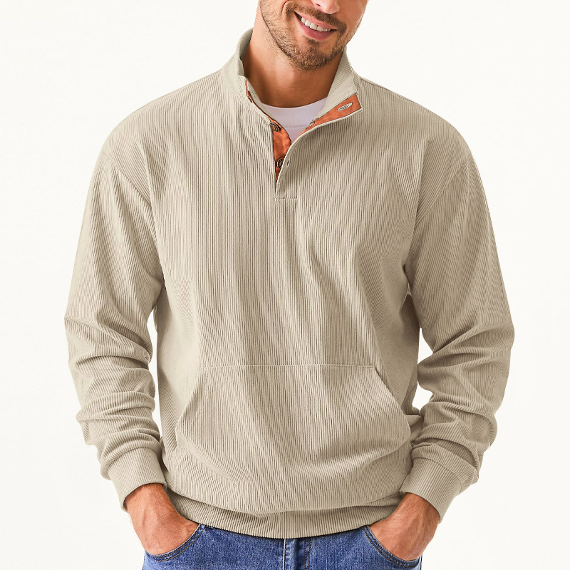🔥Herbst-Vorverkauf🔥Lässiger Pullover mit langen Ärmeln und Stehkragen für Herren-deurabatt